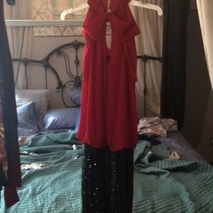 Sexy red/black sequin dress